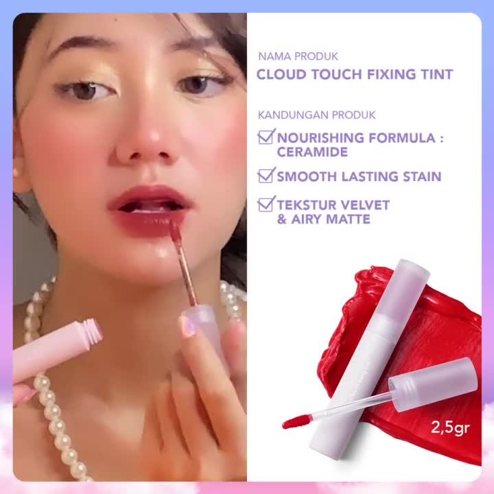 ฅ Elaira ฅ - YOU Cloud Touch Fixing Lip Tint | Soft Velvet Finish Lip Stain | Korean Style Lipstik Bibir | Melembapkan Tahan Lama liptint with Ceramide