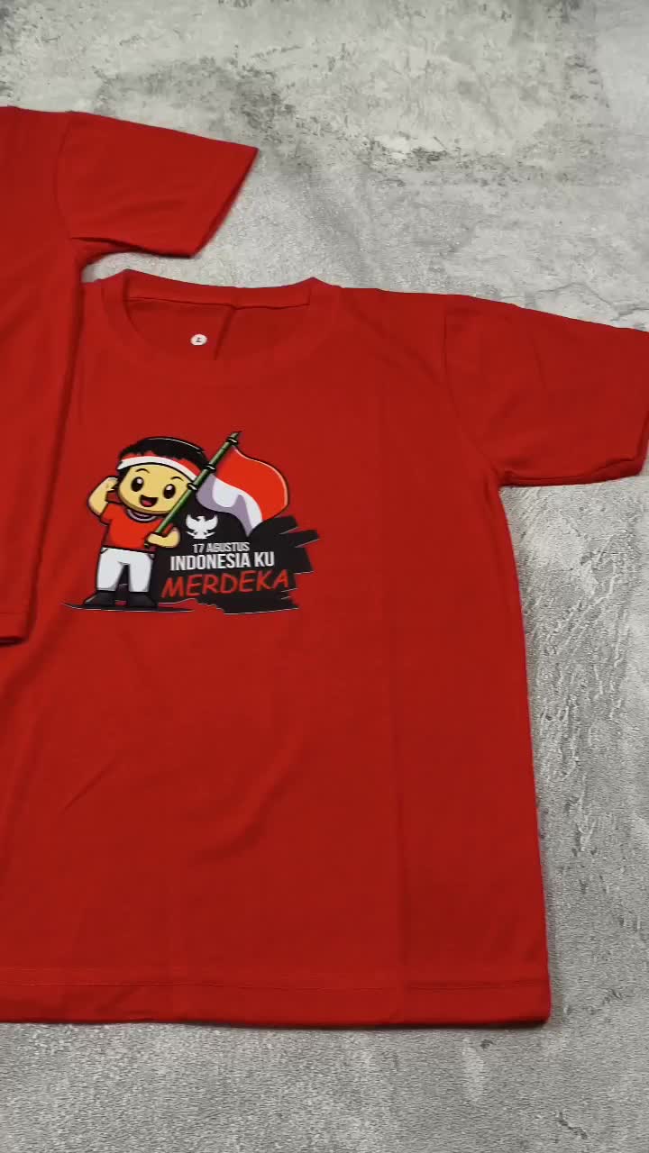 Baju Merah Putih Anak Edisi 17 AGUSTUSan Anak Cowok & Cewek - Kaos Anak Laki-Laki & Perempuan Viral Fashion Baju Motif