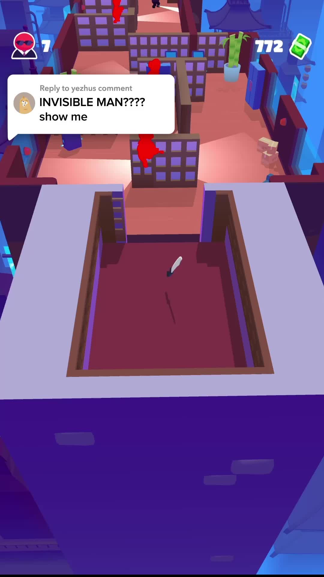 Yes, this game has an invisible skin.